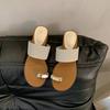 Модные новые нишевые ретро шлепанцы на высокой танкетке, крутые шлепанцы с закрытым носком для улицы, женские холодные шлепанцы