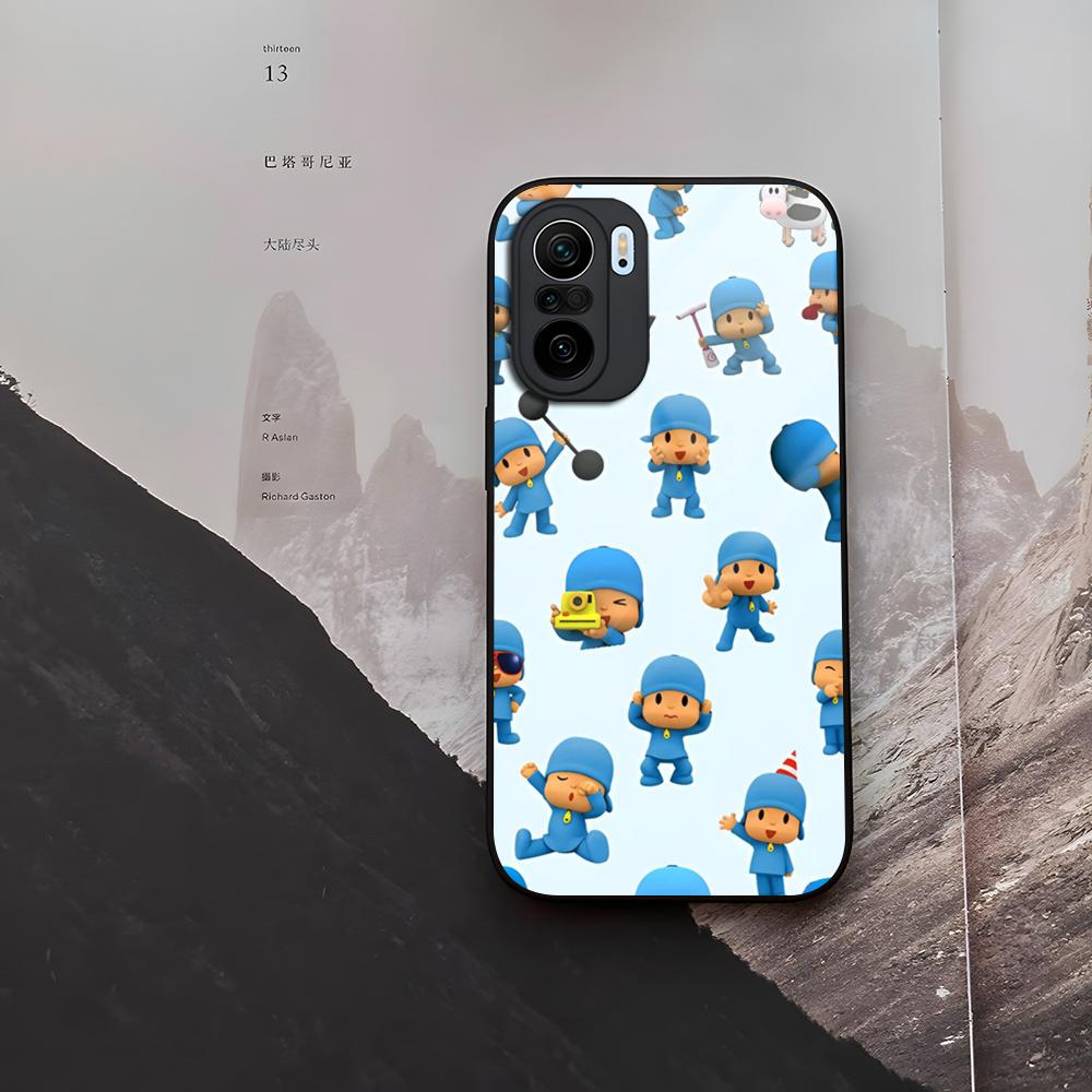 Cartoon P-Pocoyos Cute Phone Case Tempered Glass For Xiaomi 15 14 12 Lite Pro 13 11t Lite POCO M6 M5 X6 X5 X3 F5 F6 Pro Cover