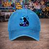 pc Unisex Starry Black Cat Butterfly Vintage Washed Baseball Cap UnisexS Trendy Hat Versatile Duckbill Cap Fun Print Unique Birth