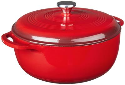 Lodge Эмалированная чугунная кастрюля-жаровня Красная 7 л EC7D43 x x см 35.2 33.1 16.5