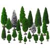 OrgMemory Model Trees, 19 Trees, 5-15 Cm HO Gauge, for Diorama, Landscape, Railway Models, Architectural Models, and Miniature Garden Dioramas