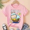 Cute Labubu Children's T-Shirt Short Sleeve Cartoon Print Breathable Summer Fashionable Top for Boys And Girls