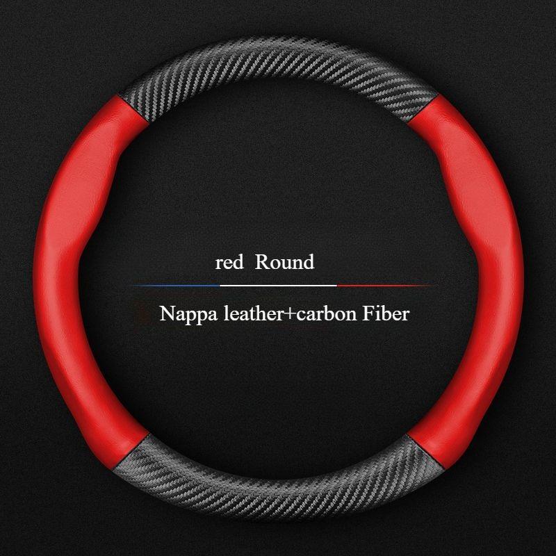 Steering Wheel Cover For Toyota Camry RAV4 Corolla 86 Reiz Wish CHR Celica Vitz Highlander Yaris Avalon Carbon Fiber Leather