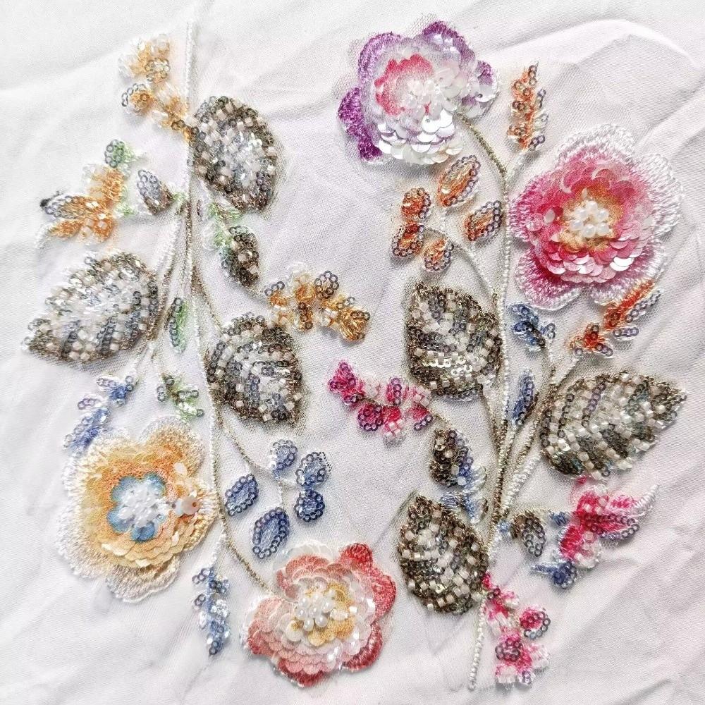 Sew on Embroidery Lace Parches Large Flower Flower Appliques  Wedding Dresses