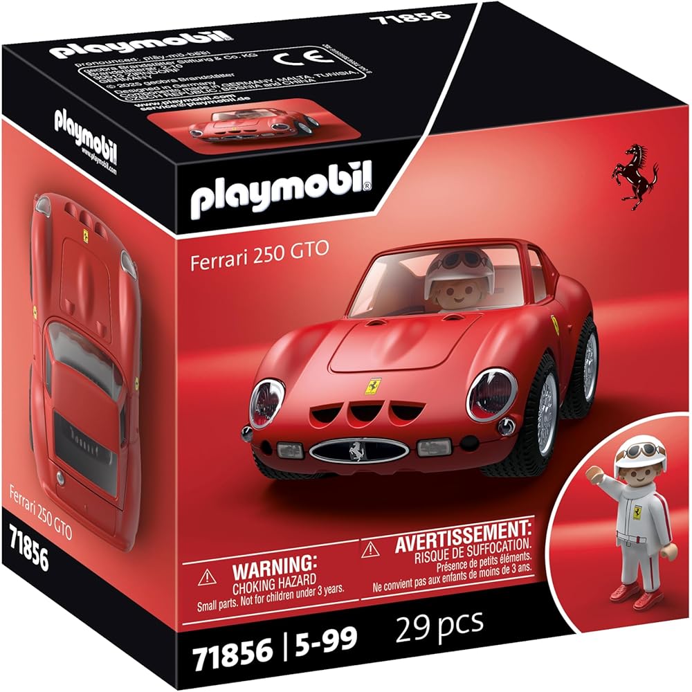 Набор игрушечных машинок Playmobil Ferrari 250 GTO с детализированным дизайном и аксессуарами
