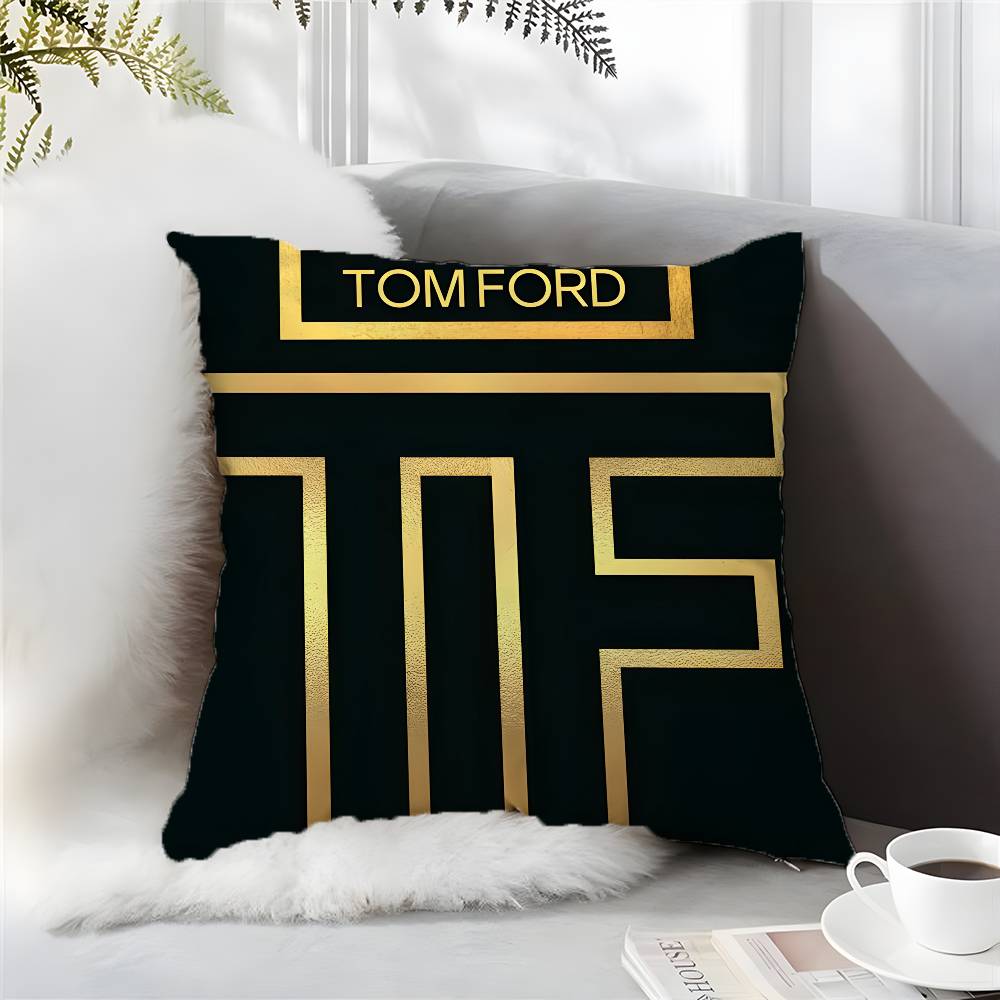 Популярная наволочка для подушки T-Tom F-Ford, предметы роскоши, комфорт, диван-кровать, шелковистая, элегантная, невидимая молния, на заказ, декоративная наволочка
