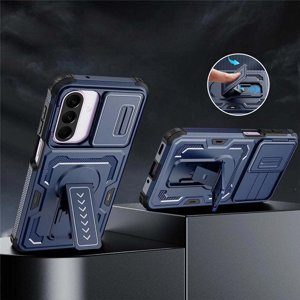 Armored case for Samsung Galaxy A27 5G, with camera shutter, blue