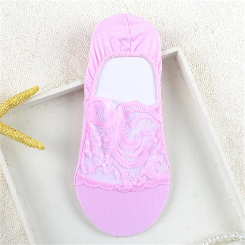 3 Pairs 5 Color Fashion Women Girls Summer Socks Sweet Lace Flower Pattern Short Sock Invisible Ankle Socks Cotton
