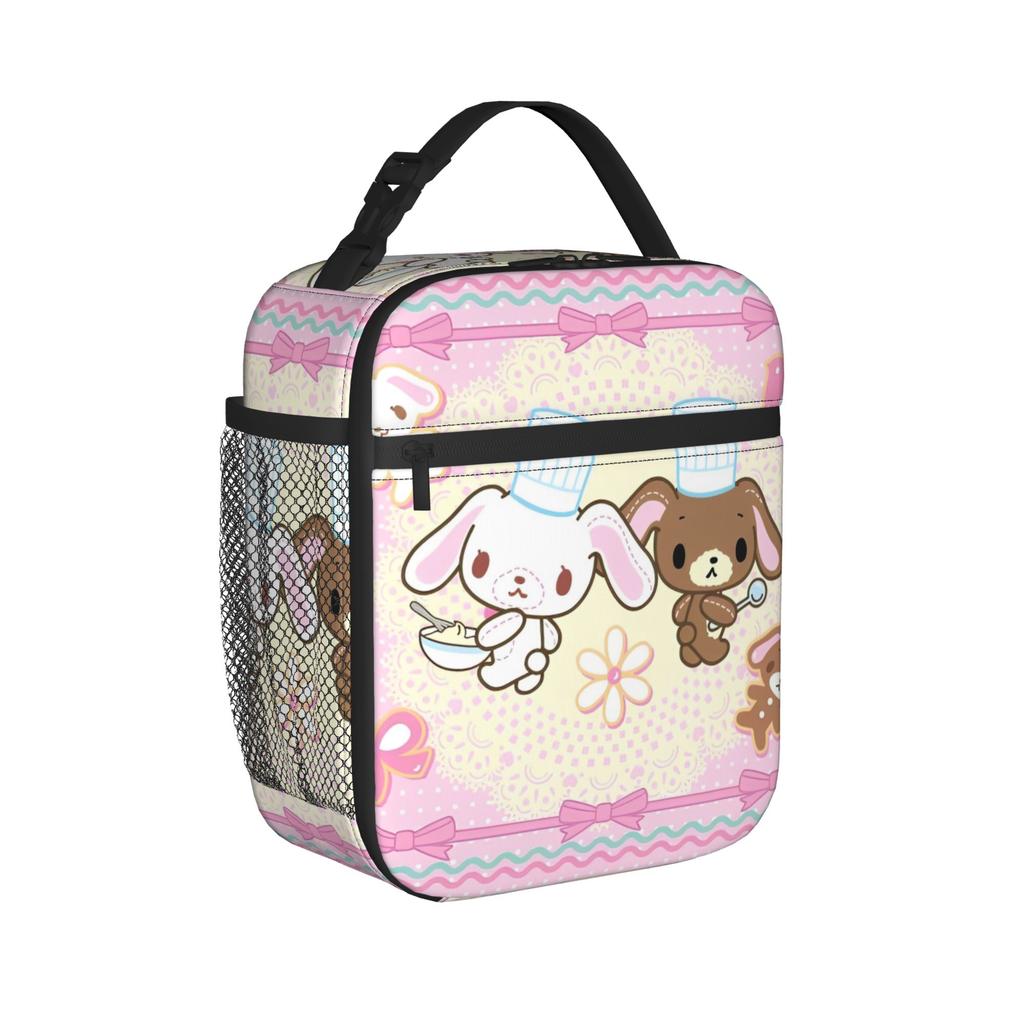Sugarbunnies Anime Insulated Lunch Bags Cooler Bag Lunch Container Cute Cartoon Tote Lunch Box Food Handbags Beach Outdoor
