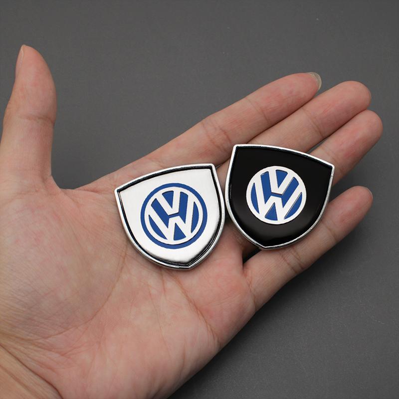 1/2Pcs Car Metal Badge Sticker Decoration Decal Emblem For Volkswagen Golf 7 5 4 6 Passat B6 Mk4 VW Mk7 Tiguan Gol R Accessories zw4