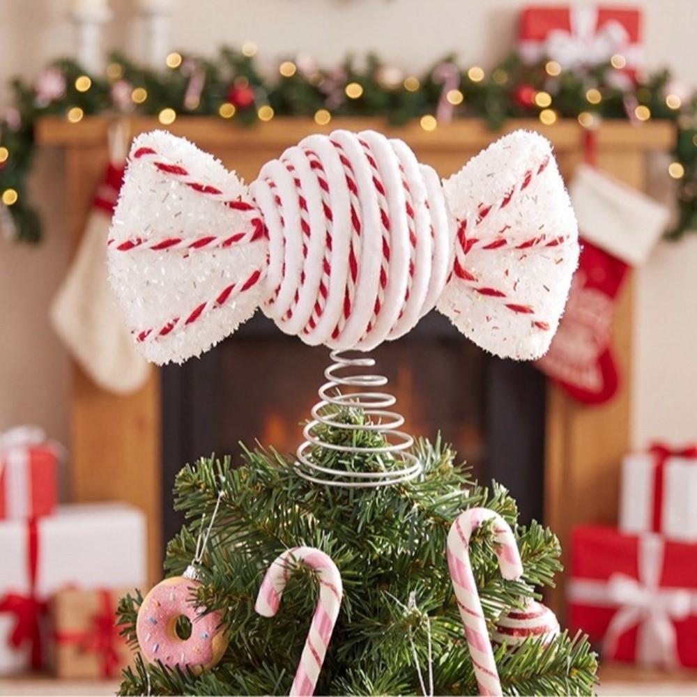 Creative Foam Candy Christmas Tree Topper Hanging Tree Top Style Xmas Tree Lollipop Ornament Xmas Tree Hat Decor Home Decor