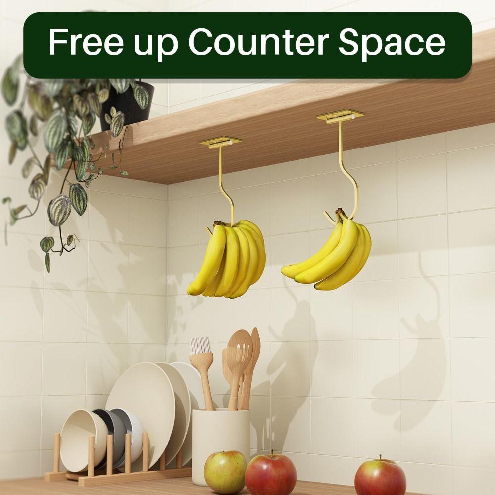 Rotation Banana Storage Hook Wall Mount Adhesive Bananas Hanger Home Supplies