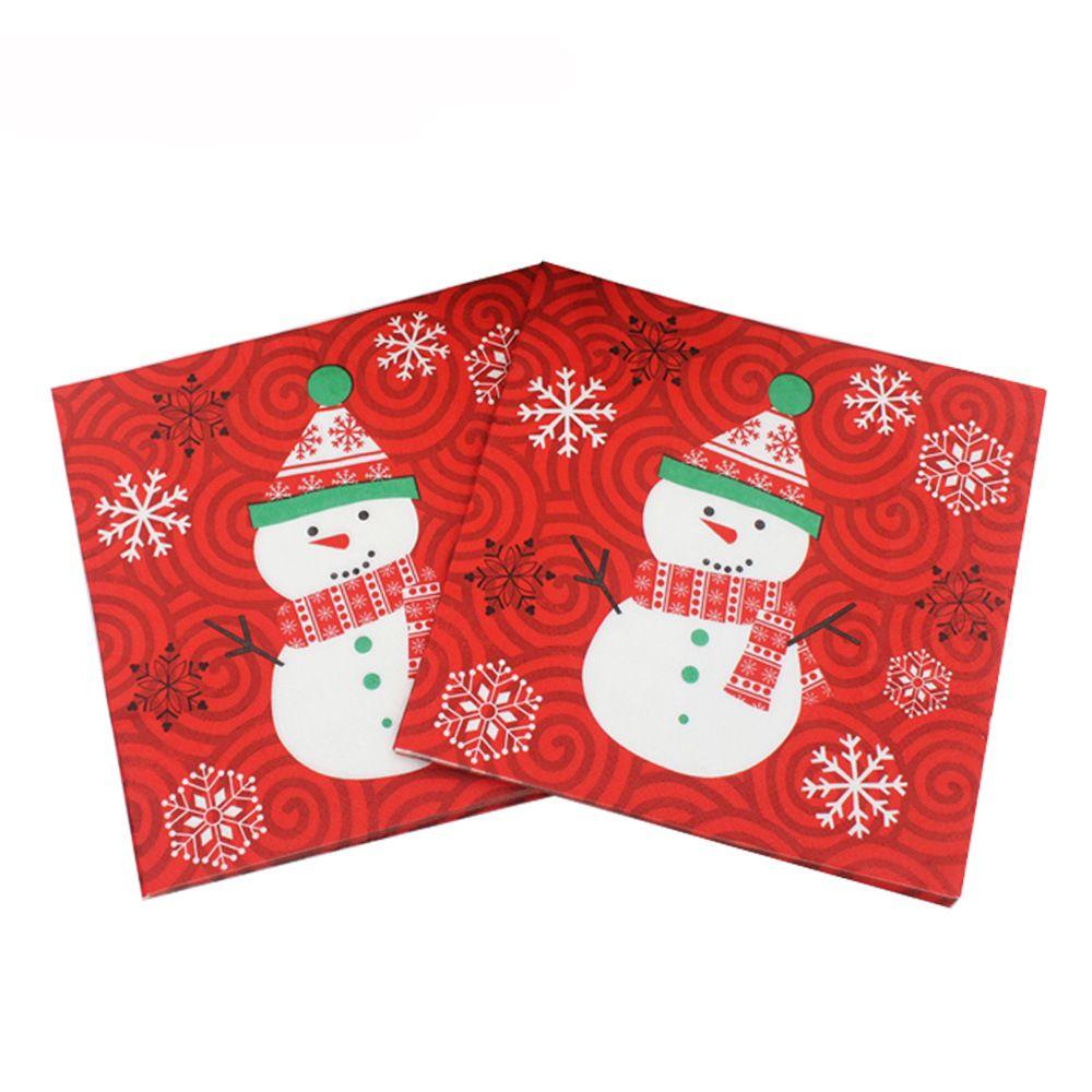 Snowflake Party X-mas Paper Napkins Napkins For Decoupage Christmas Napkin Lunch Paper