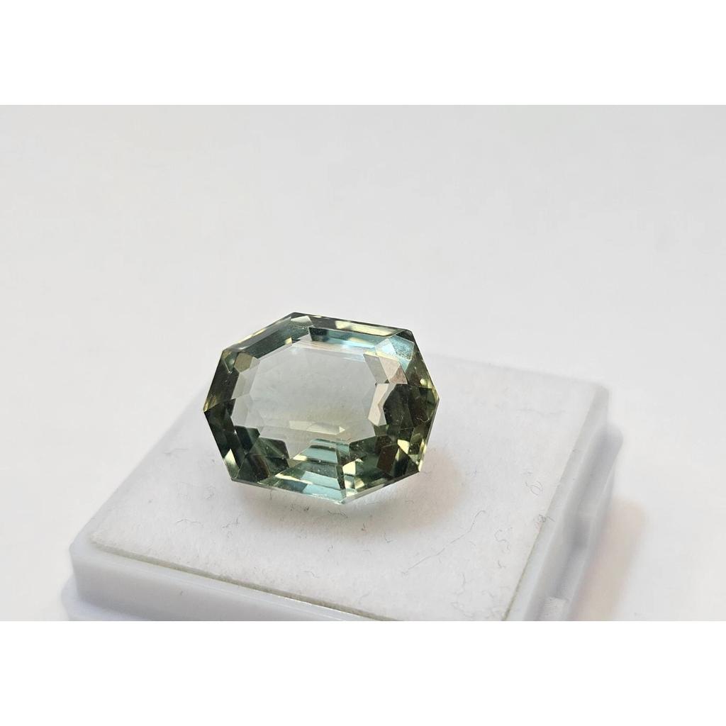Natural Russian Green Sapphire 8+ Ct Fancy Cut Certified Stunning Gemstone