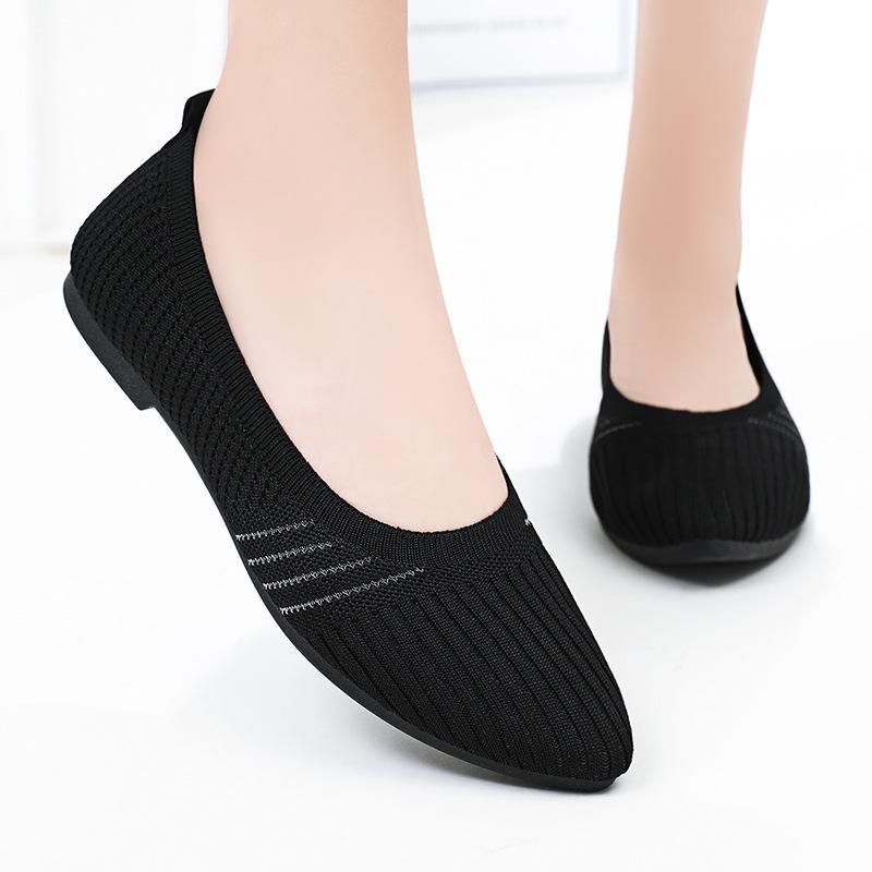 Women's Spring Flat Shoes - Solid Color, Versatile, Comfortable French Style Shallow-Mouth Flats