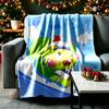 [1pc Blue Cute Cartoon Character Blanket] All-Season Blanket - Cozy Blanket for Sofa Couch Home Decoration, Digital Printed Nap Blanket