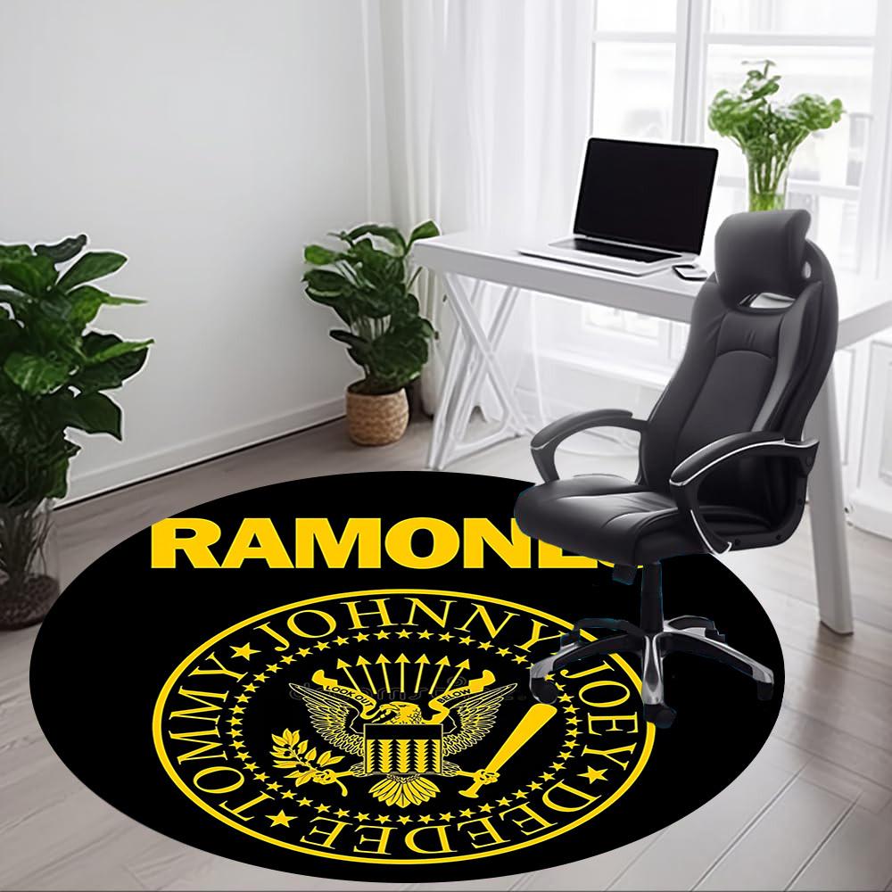 1pc Ramones Seal Office Round Area Rug, Under Office Chairs Bedroom Living Room Home Decor a1022347