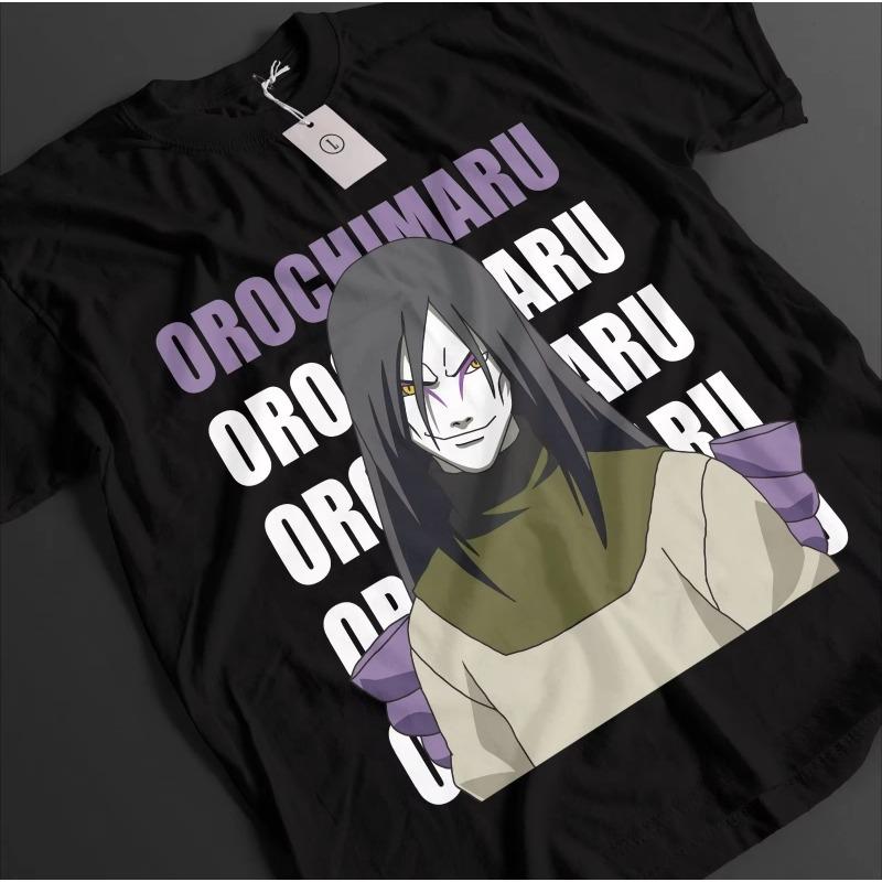 Naruto's New Jiraiya Tsunade Orochimaru Anime Printed T-shirt for Men's Summer Loose Casual Breathable Cotton Short Sleeve Oversized Graphic