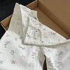 Цветочные прямые белые джинсы для женщин, женские облегающие повседневные брюки с высокой талией, летние повседневные брюки с карманами