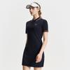 Fila Теннисная серия Повседневный спортивный Простой Универсальный Базовый С воротником поло Приталенное Платье с коротким рукавом Женские платья Темно-синий A11W523325F-NV