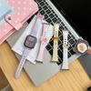 Совместимый флуоресцентный кожаный ремешок Jelly для Apple Watch iWatch 11, Huawei Fit4, Xiaomi - Дизайн с пряжкой.