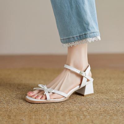 Удобные сандалии женские летние женские повседневные сандалии на высоком каблуке новые резиновые мягкая подошва большой и маленький размер женская обувь круглый носок квадратный каблук