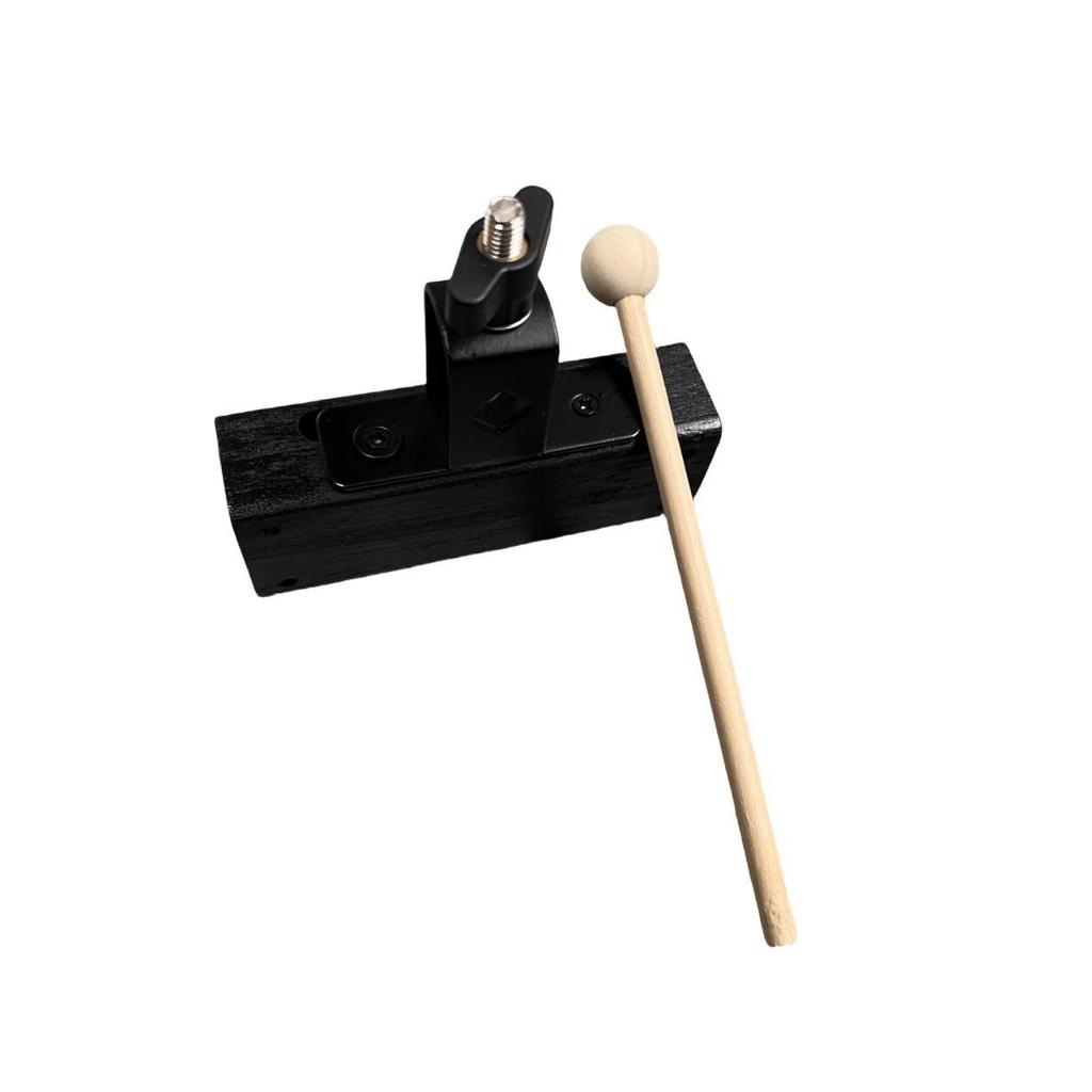 Wooden Cowbell Clapper and Cymbal Stand for Drum Kits
