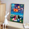 Disney Diamond Painting Mickey and Minnie Fireworks Show Illustration Mosaic Embroidery Diamond Painting Cross stitch Home Decoration 5D DIY