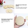 100pcs With Hole Wooden Pendants Round Wooden Circles Wood Handmade DIY Wood Chips  Craft Decoration