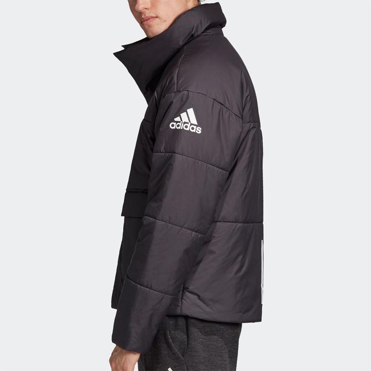 Adidas Свободный крой с большим карманом и длинным рукавом, хлопковая куртка для мужчин, верхняя одежда, черный цвет DZ1433