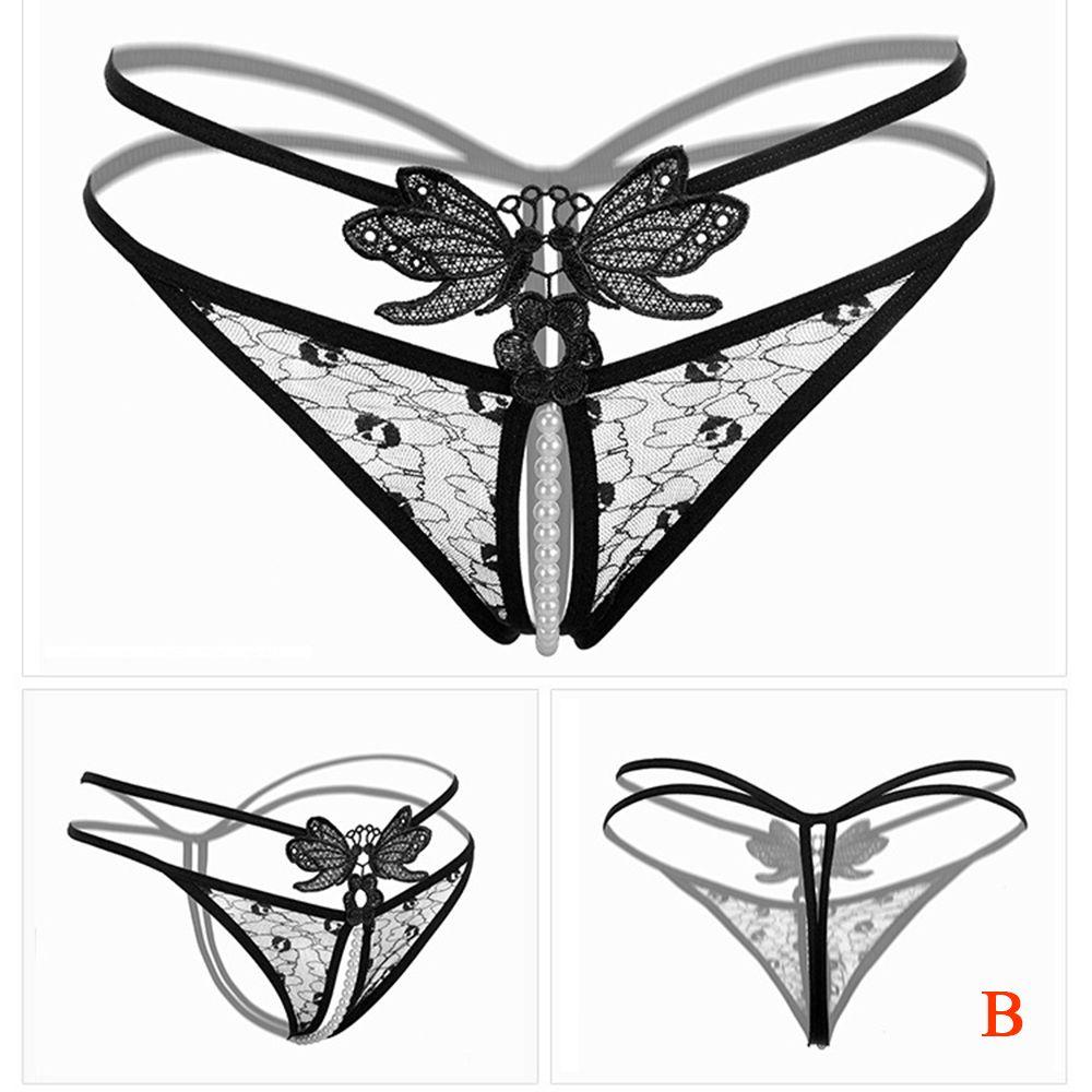 Hot Young Girls Thong Embroidery Lace Hollow Massage Panties Underwear T-back Panties Lingerie