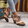 Fashion New Bohemian Ankle Boots for Women High Heel Autumn Winter Women's Short Boots Size36 43 Ethnic Style Casual Shoes Botas Mujer
