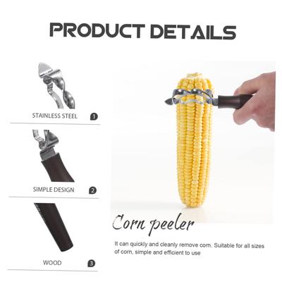 Эргономичный кухонный инструмент для очистки кукурузы из нержавеющей стали, многофункциональная ручная овощечистка для кукурузы, компактный дизайн для домашнего и ресторанного использования