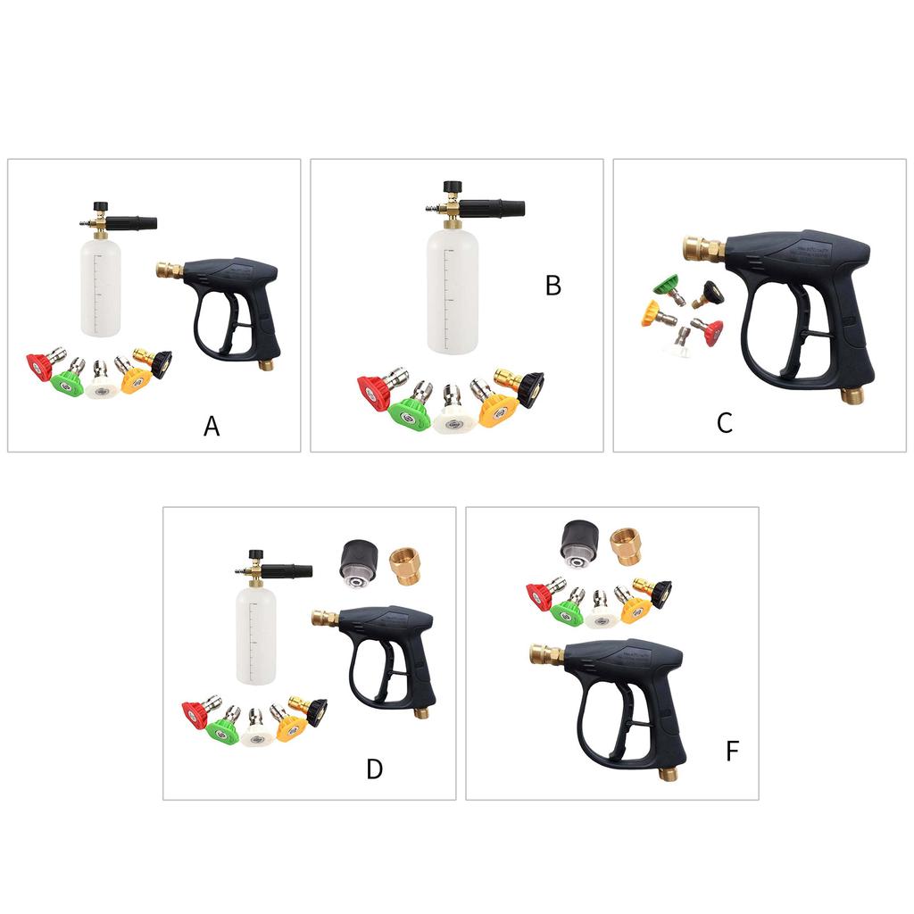 Пистолет для мойки высокого давления 4350PSI с насадками для мойки высокого давления Аксессуары для мойки пола автомобиля Инструменты для мытья окон