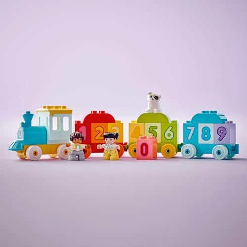 LEGO (LEGO) Первый поезд с цифрами Duplo, отличная игрушка для детей от 18 месяцев, 2 и 3 лет. Развивающие конструкторы для мальчиков и девочек. M