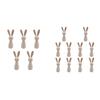 Unfinished Wooden Rabbit Crafts DIY Mini Wood Bunny Figurine Easter Blank Bunny Peg Dolls for Painting