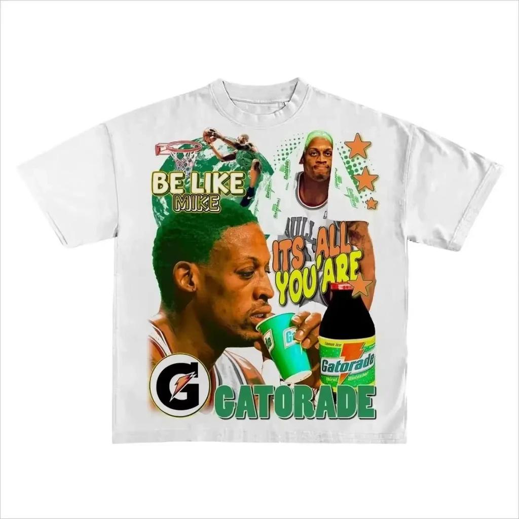 Streetwear Basketball Hip Hop Rapper Graphic T Shirt Men Vintage Oversized Cotton Short Sleeve Casual Loose Harajuku Tops