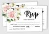 Inkdotpot 50 пустых карточек RSVP с белыми конвертами с цветочным рисунком 4"x6" Карточки для ответов - Карточка для ответа RSVP на свадьбу - девичник - вечеринку в честь рождения ребенка - репетицию