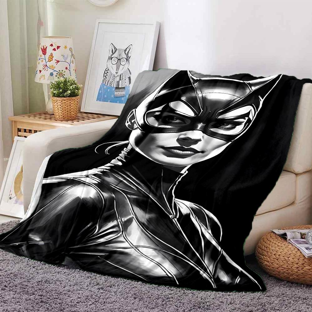 Batman Theme Printed Blanket - Perfect for Couch, Bed, Travel & Outdoor Use | Machine Washable, Cozy & Durable.