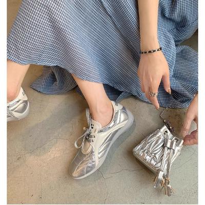 Виноградная мать жемчужная шнуровка круглый носок цветовая гамма повседневная обувь Форрест Гамп кеды женственность универсальная мягкая подошва немецкие тренировочные туфли