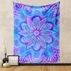 Mandala Pattern in Vibrant Blue and Purple Patterned tapestry home decor, suitable for bedroom and living room, gift