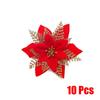 10X Рождественские Большие Пуансеттии Блестящие Цветы Подвески Идеальный Праздничный Декор