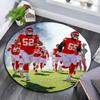 Chiefs Players pattern round rug,Carpet Rug for Living Room Bedroom Playroom ,Non-slip Floor Mat,Holiday Gifts and Birthday Gifts.