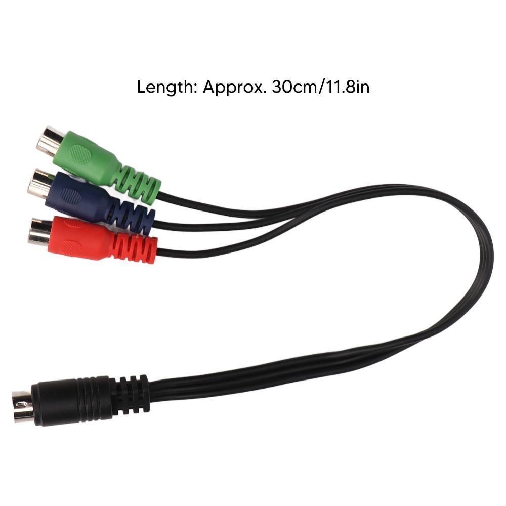 Plug and Play Кабель MINI DIN 9 Pin на 3 RCA 11,8 дюйма MINI DIN 9 Pin Папа на 3 RCA Мама Адаптер RGB Видео Кабель RGB Подключение