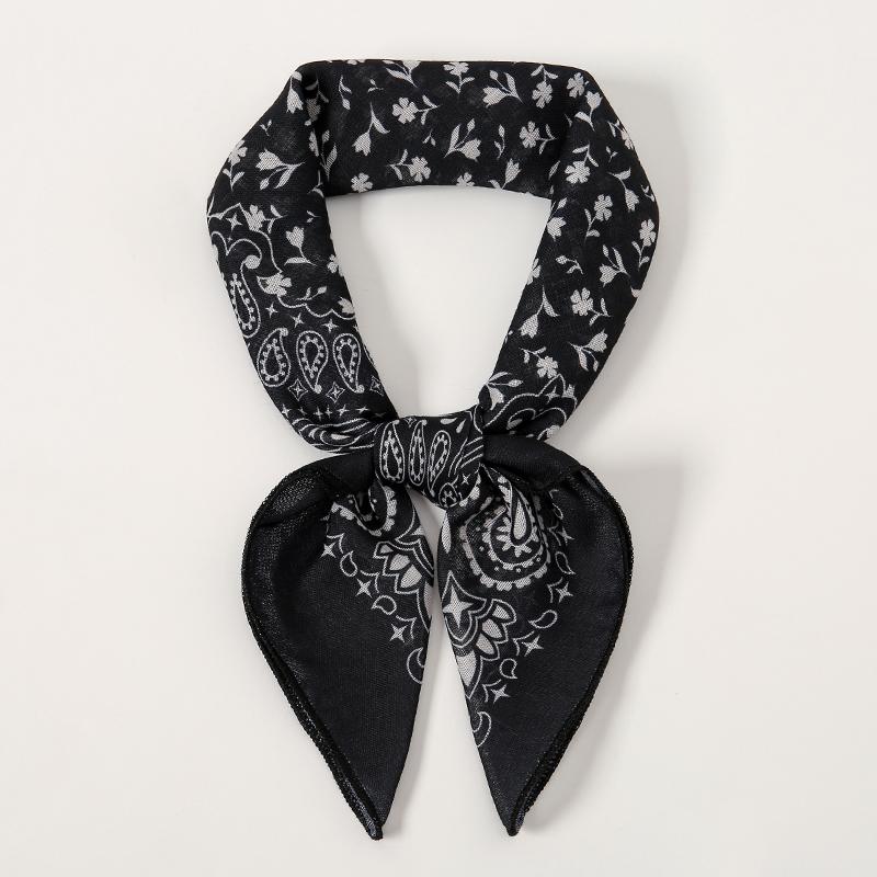 Fashion Paisley Print Cotton Hairbands Scarf Women  New Elagant Bandana Neck Kerchief Head Bands Foulard Female Scarfs