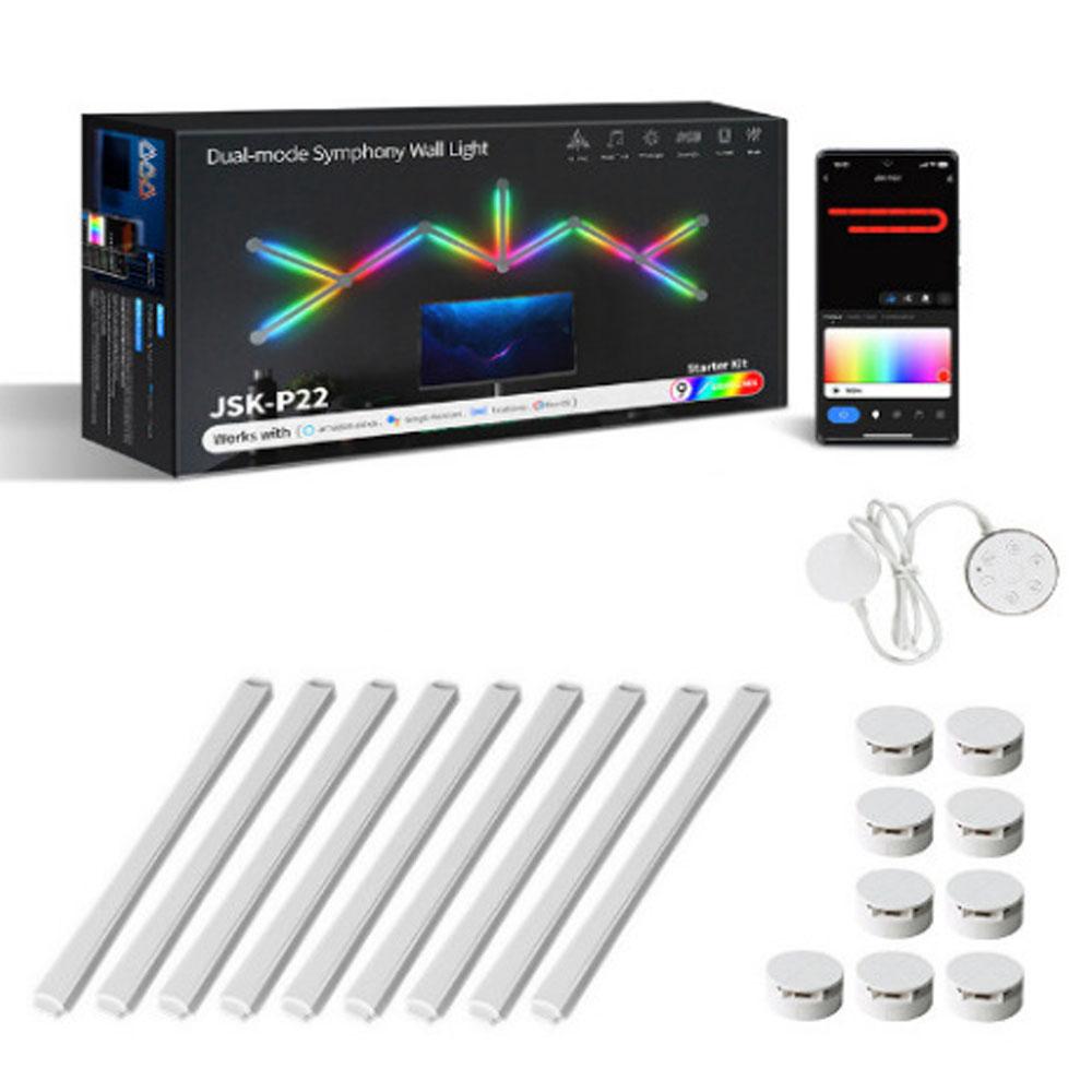 5 В USB Smart Splicing RGB LED Night Light DIY Внутреннее украшение стены Настенный светильник с атмосферой Креативный звукосниматель LED Quantum Light