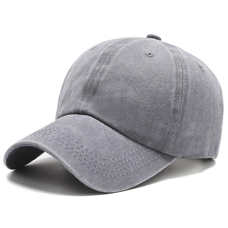 2021 New Men's Baseball Cap Washed Cap Light Plate Couple Hat Solid Color Spring and Autumn Hat Korean Version