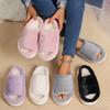 Fashion Autumn Winter Women's Plush Slippers Indoor Home Warm Slides Comfortable Flat Shoes Slip On Pantuflas Mujer Faux Fur Slippers