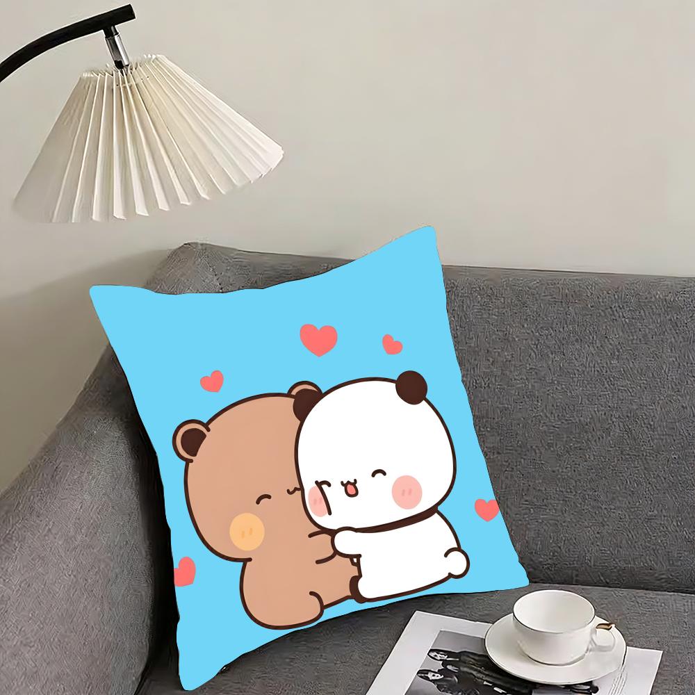 Чехол для подушки P-Panda Bubu And Dudu, двусторонний, плюшевый – Для автомобиля, дивана, спальни, идеально подходит в качестве подарка.