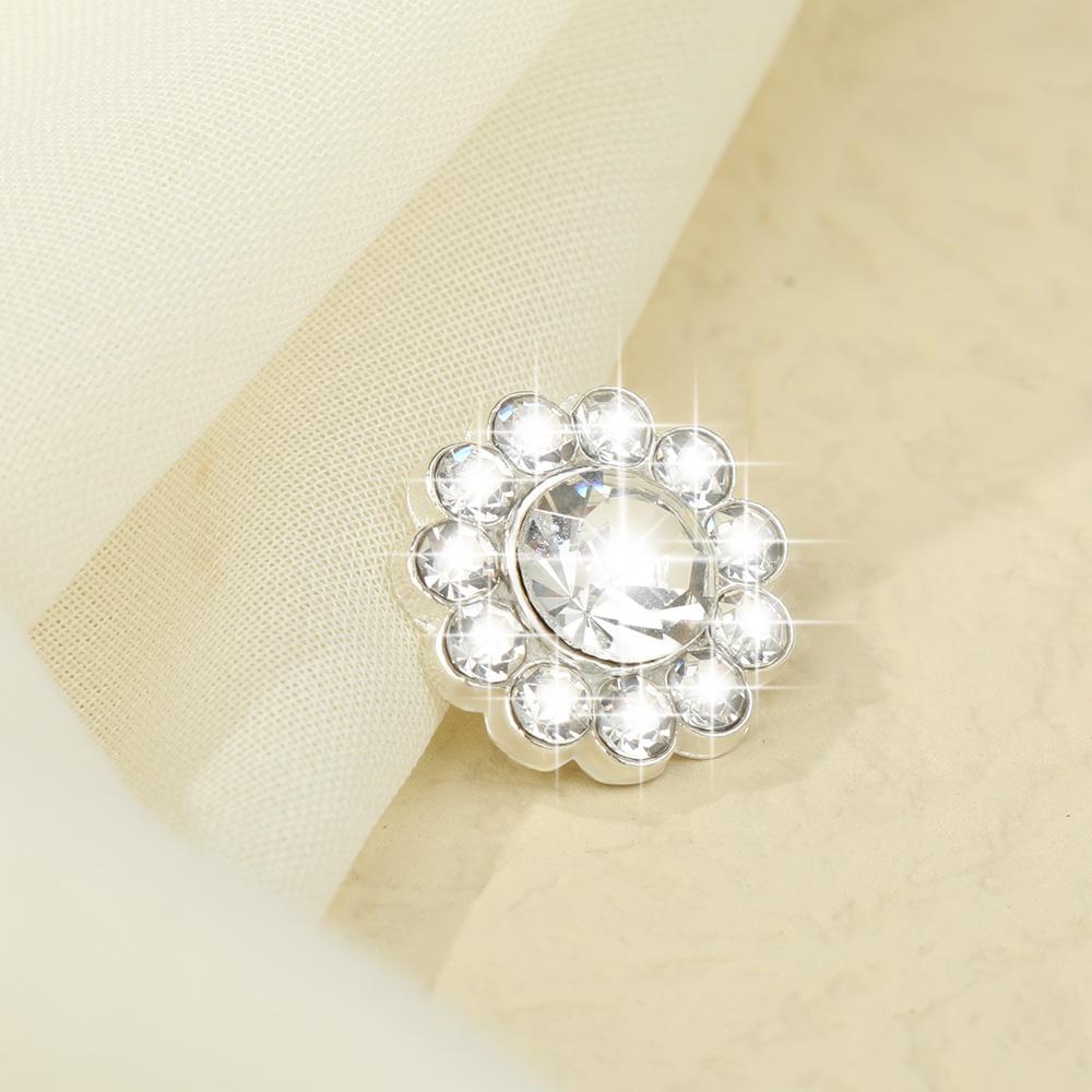 Button Needlework Shirt Buttons Metal Rhinestone Buttons Craft Decoration Scrapbook Accessories